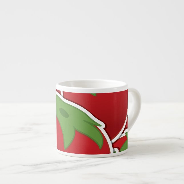 Xícara De Espresso Tomate Funky (Frente Esquerda)