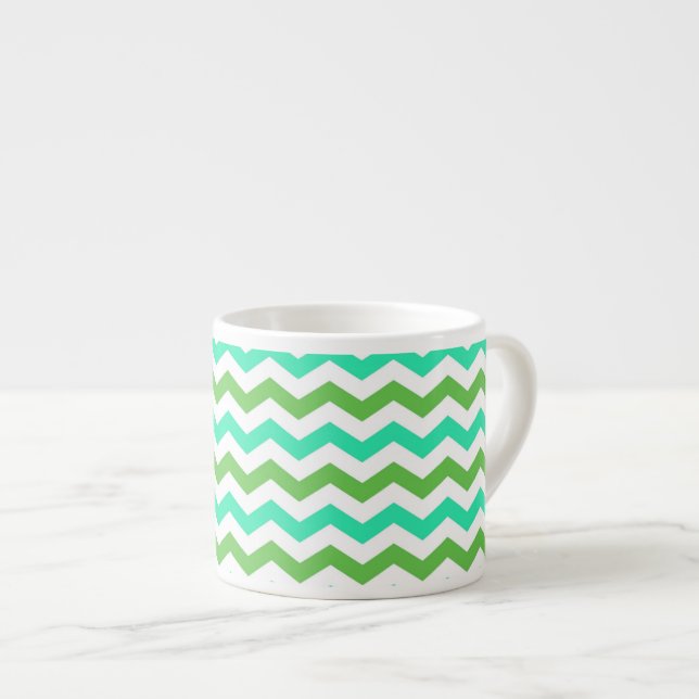 Xícara De Espresso Trendy, moderno e verde-quente (Frente Esquerda)