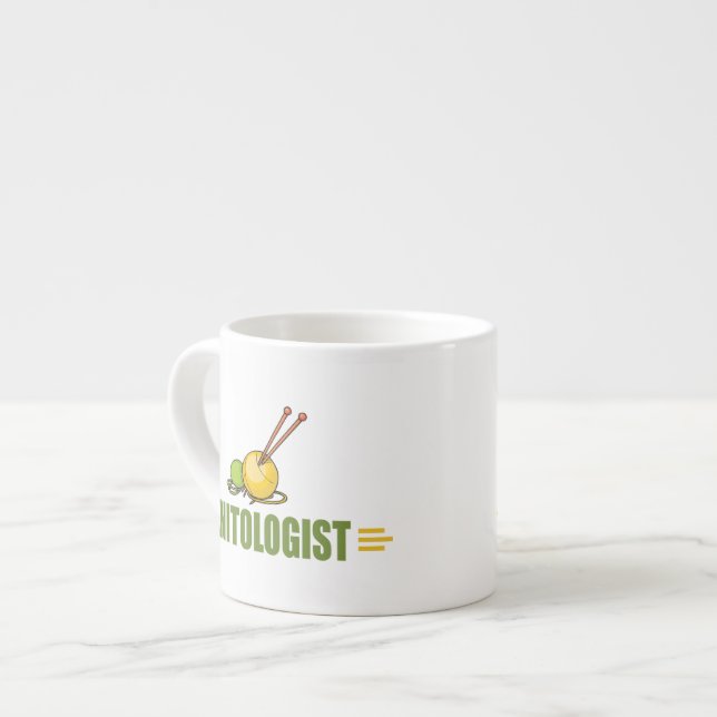 Xícara De Espresso Tricô Humorístico (Frente Esquerda)