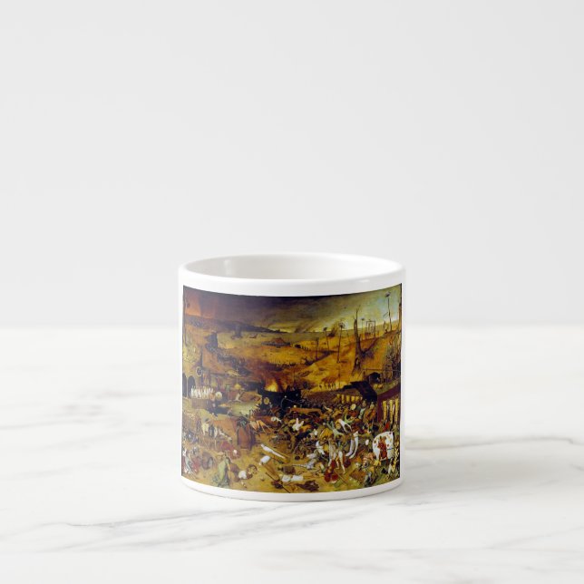 Xícara De Espresso Triumph da morte por Pieter Bruegel a pessoa idosa (Frente)