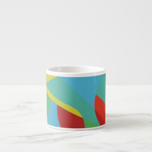 Xícara De Espresso Tropical Bold Shapes Espresso Mug (Frente)
