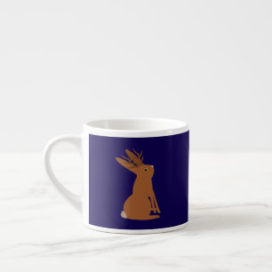 Xícara De Espresso Truque ou tratamento de Jackalope do Halloween