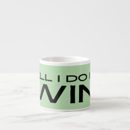 Xícara De Espresso "Tudo o que Eu Faço é Vencer" Mensagem Motivaciona