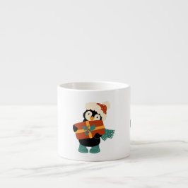 Xícara De Espresso Tudo o que quero é o pinguim de Natal.