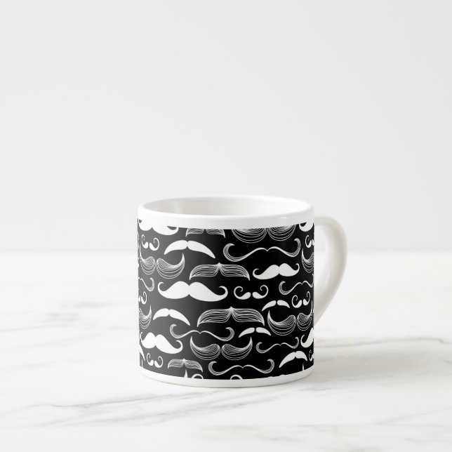 Xícara De Espresso Um clube dos cavalheiros. Teste padrão do bigode (Frente Esquerda)