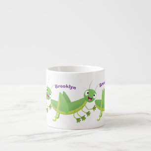 Xícara De Espresso Um desenho animado verde-giro