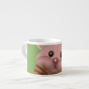 Xícara De Espresso ursinho com laço