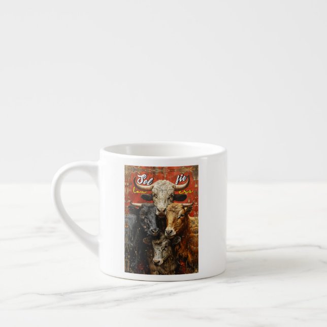 Xícara De Espresso Vacas Selfie (Esquerda)