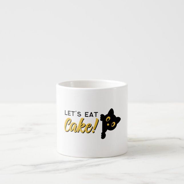 Xícara De Espresso Vamos Comer Bolo  (Frente)
