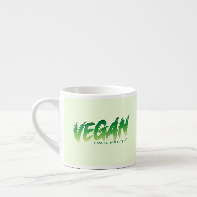 Xícara De Espresso Vegan - Alimentado por Plantas (Esquerda)