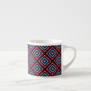 Xícara De Espresso Vermelho Com Diamante Azul