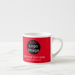 Xícara De Espresso Vermelho Moderno Profissional Chic Personalizado E