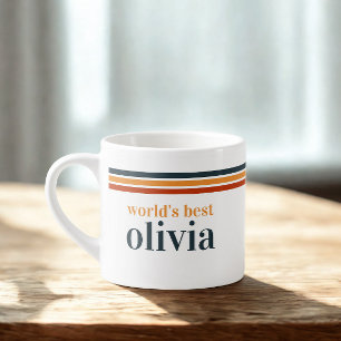 Xícara De Espresso Vibração Retro Vintage dos Anos 70 Linha Azul La