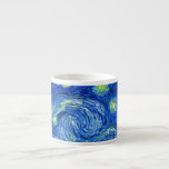 Xícara De Espresso vincent van gogh Starry night<br><div class="desc">A famosa pintura de Van Gogh, "A Noite Estrelada." Pintado durante sua estadia no asilo Remy Santo na década de 1880, van Gogh retratou as colinas rolantes e árvores ciprestes que viu de sua janela. Melhorado digitalmente pela PixDezines. Copyright © 2008-2016 PixDezines.com™ e PixDezines™ em zazzle.com. Todos os direitos reservados....</div>