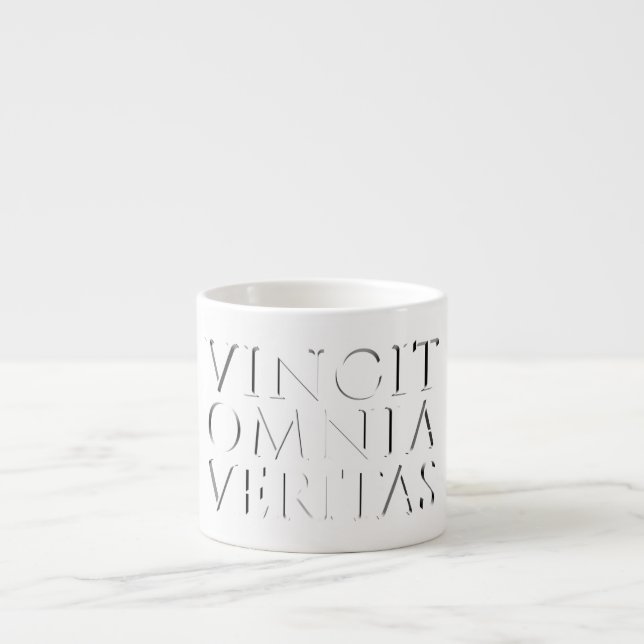 Xícara De Espresso VINCIT OMNIA VERITAS - Copa Espresso Leve (Frente)