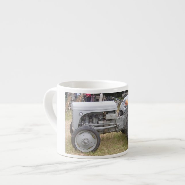 Xícara De Espresso Vintage Cinza-furgão (Frente Esquerda)