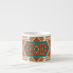 Xícara De Espresso Vintage tribal: padrão étnico sem carne