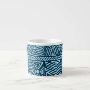 Xícara De Espresso Vintage tribal, padrão perfeito.