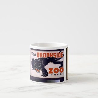 Xícara De Espresso Vintage "Visitar Zoo" WPA art