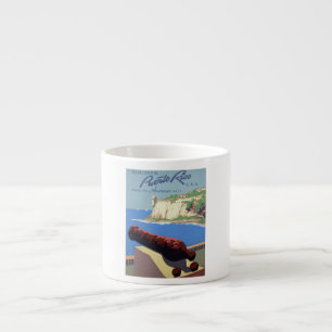 Xícara De Espresso Visite a Fortaleza de El Morro, Porto Rico, Velho 