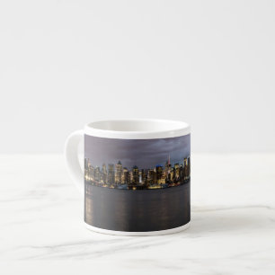 Xícara De Espresso Vista panorâmica do início da noite de Manhattan