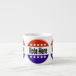 Xícara De Espresso Vote Aqui