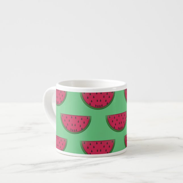 Xícara De Espresso Watermelon Design Bone China Espresso Mugs (Frente Esquerda)