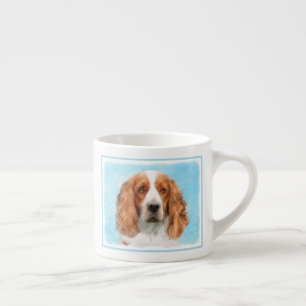 Xícara De Espresso Welsh Springer Spaniel Painting - Arte Original De
