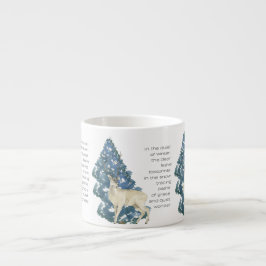 Xícara De Espresso Wild Deer Footprints in Snow – Winter Nature Art