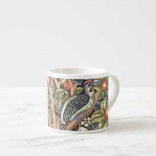 Xícara De Espresso William Morris Woodpecker Tapeçaria Vintage Floral