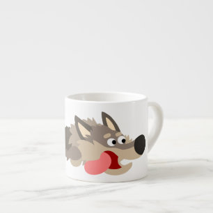 Xícara De Espresso Wolf Espresso Mug, Um Cartoon De Frota Bela