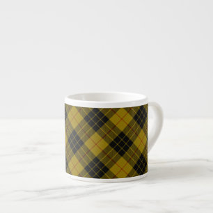 Xícara De Espresso Xadrez amarela de tartan MacLeod