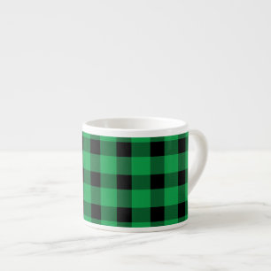 Xícara De Espresso Xadrez de Lumberjack do Campo Verde de Buffalo