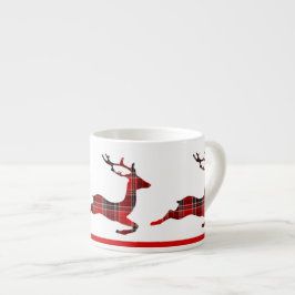 Xícara De Espresso Xadrez Reindeer - Taça Espresso