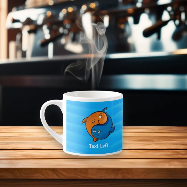 Xícara De Espresso Yin Yang Fish Cartoon (Criador carregado)