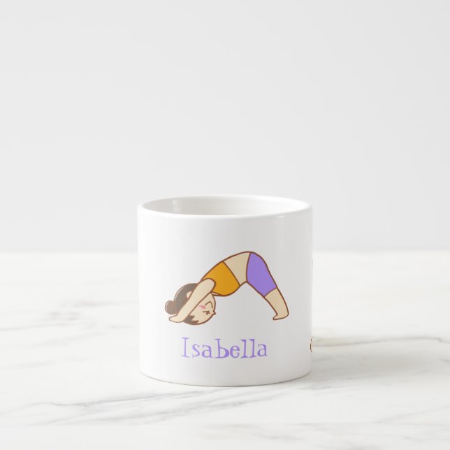 Xícara De Espresso Yoga Mug Personalizado da Criança (Frente)