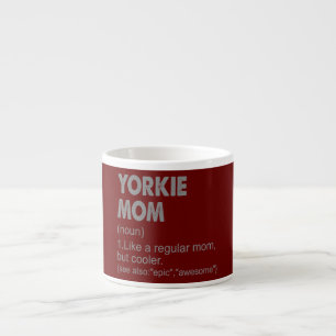 Xícara De Espresso Yorkie Mãe Definição Engraçada Vintage Dando à mam