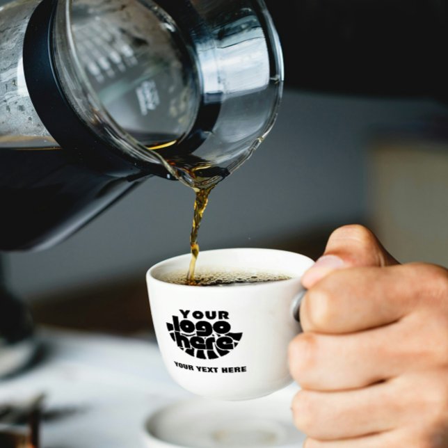 Xícara De Espresso Your Logo Here Company Branded Business Coperate (Espresso Cup business branding logo corporate company promotional marketing your logo here Advertisi)