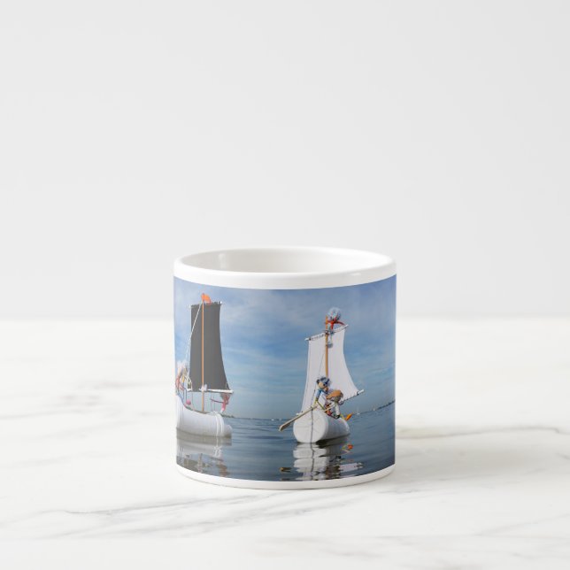 Xícara De Espresso Zeilende Fubby's die op avontuur gaan. (Frente)