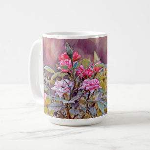 Xícara de Flor de Arte do Jardim Rosa
