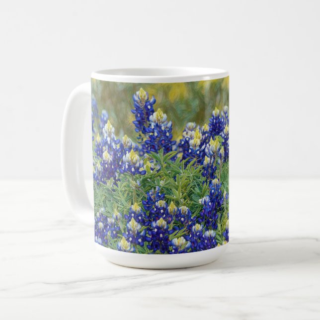 Xícara de Flor do Texas Bluebonnets (Frente Esquerda)