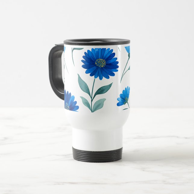 Xícara de Impressão Floral (Frente Esquerda)