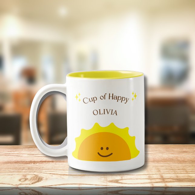 Xícara de Luz do Sol Feliz Caneca Motivacional Mod (Criador carregado)