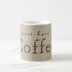 xícara de papel kraft natural tipografia de grão d