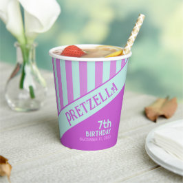 Xícara de papel rosa-palha do Pastel moderno