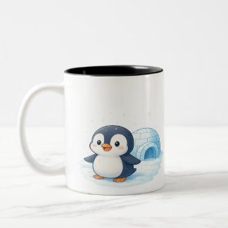 xícara de pinguim giro
