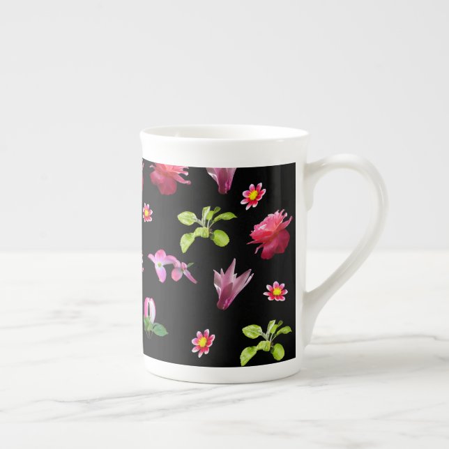 Xícara de porcelana com impressão fotográfica flor (Direita)
