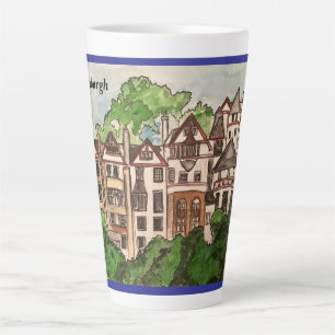 Xícara de souvenirlatte de Edimburgo (Jardim Ramsa