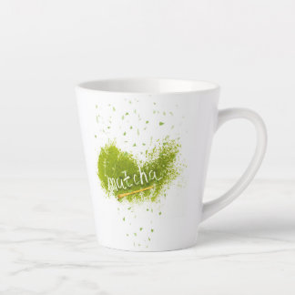 Xícara elegante de latte de matcha