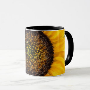 Xícara Floral de Flor Amarelo Sunflower